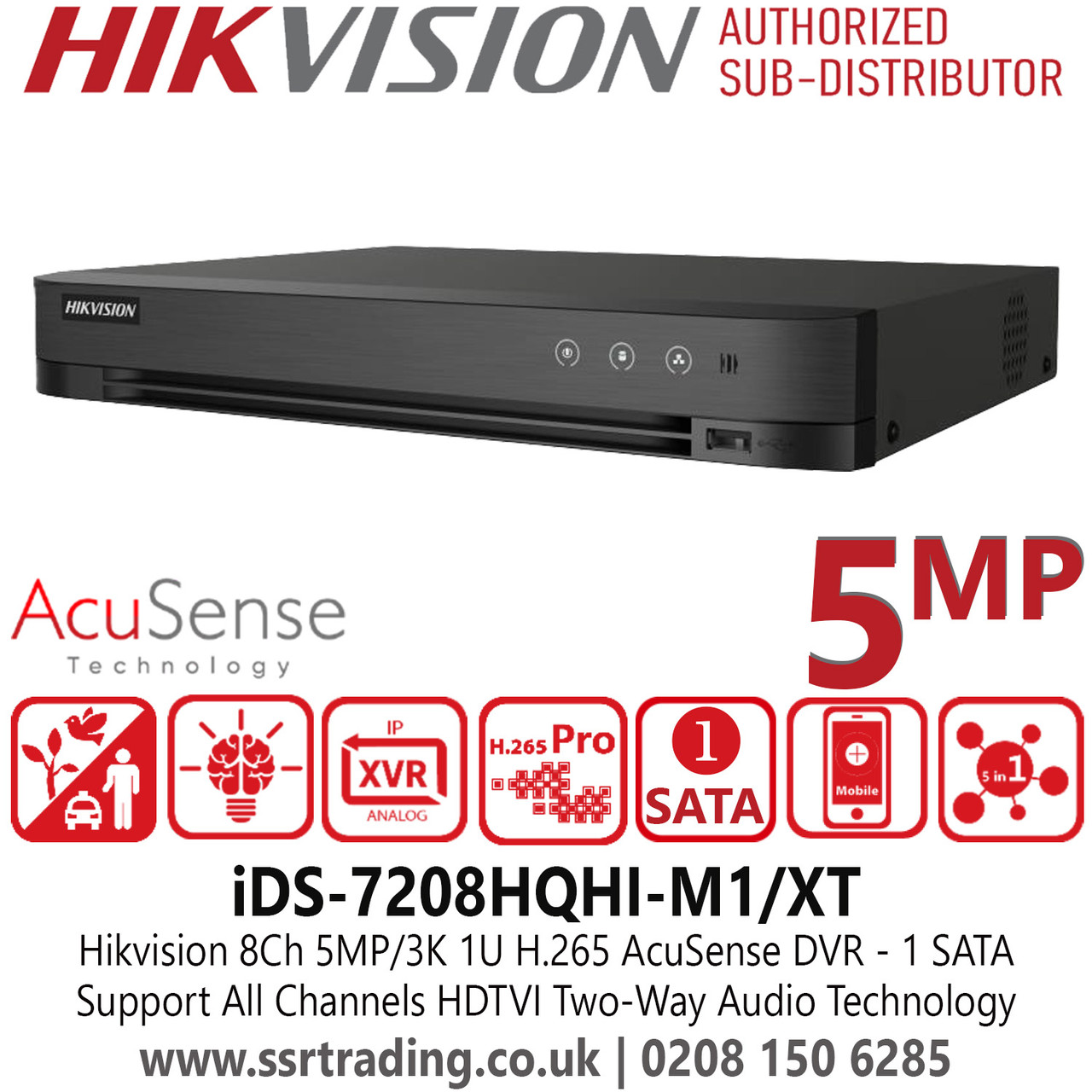 gdor1j.jpg iDS-7208HQHI-M1/XT(STD) - HIKVISION 8 CHANNEL 1080P ACUSENSE DVR - الصورة 1